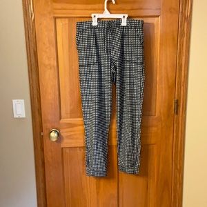 Albion back and white gingham joggers small